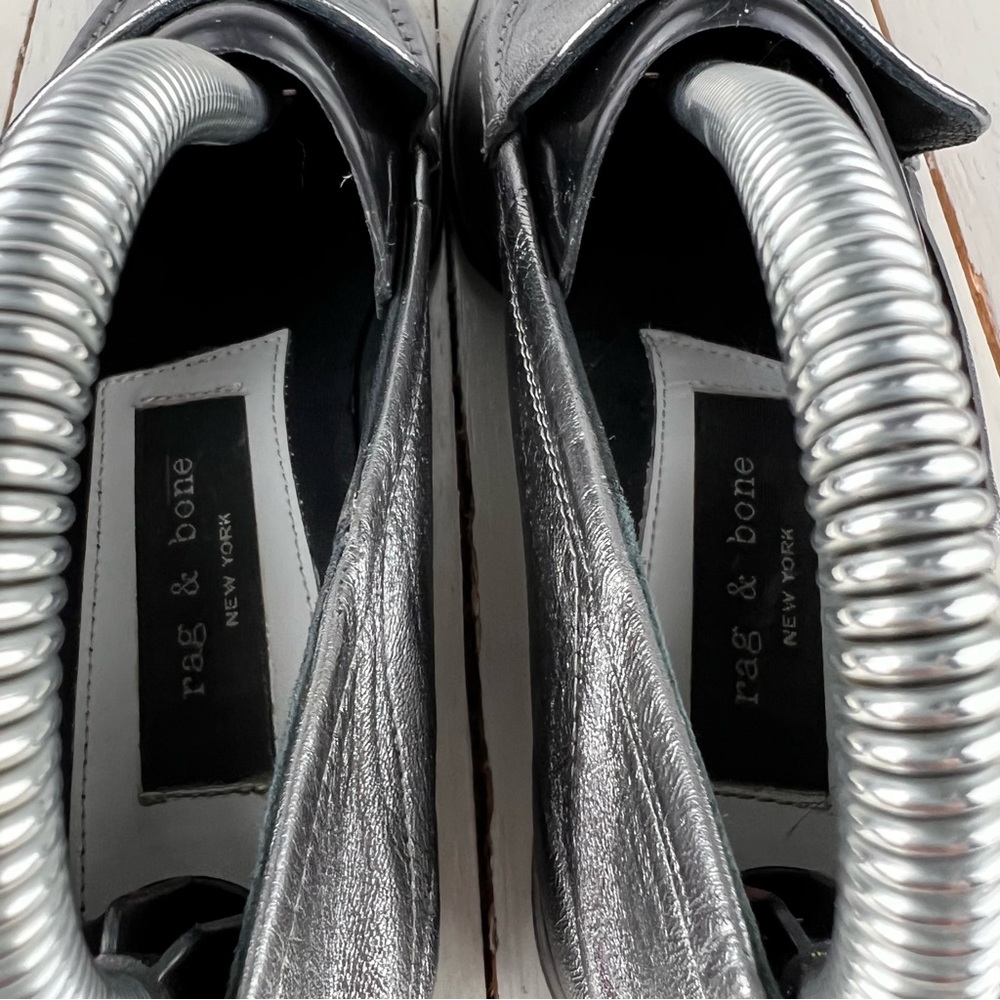 505tst Rag And Bone Alix Silver Slip On 2 Way Loa… - image 8